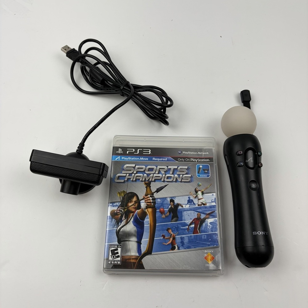 Playstation 3 PS3 Move Bundle Sports Champions Motion Controller camera And Game